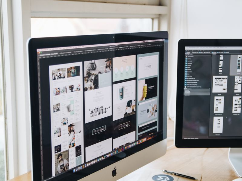 Graphic design portfolio showcasing creative layout designs and visual brand projects